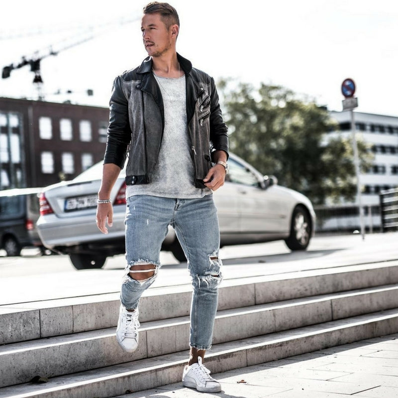 how to wear ripped jeans for men #mensfashion 