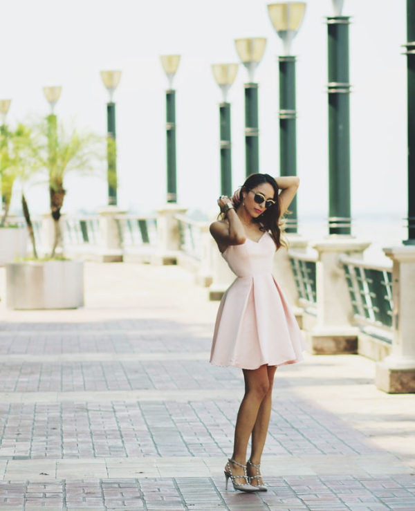 blush pink outfit for women